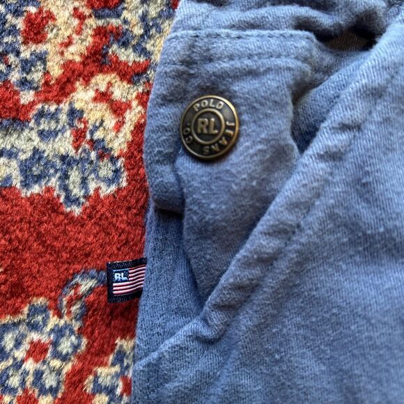 Ralph Lauren Polo Jeans Co Blue Bib Overalls Infant 3-6 mos Vintage - Picture 3 of 5